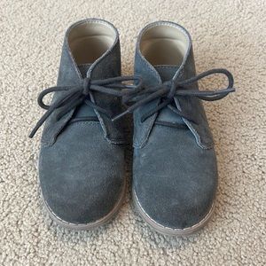 Janie & Jack Grey Suede Leather Boys Dress Shoes